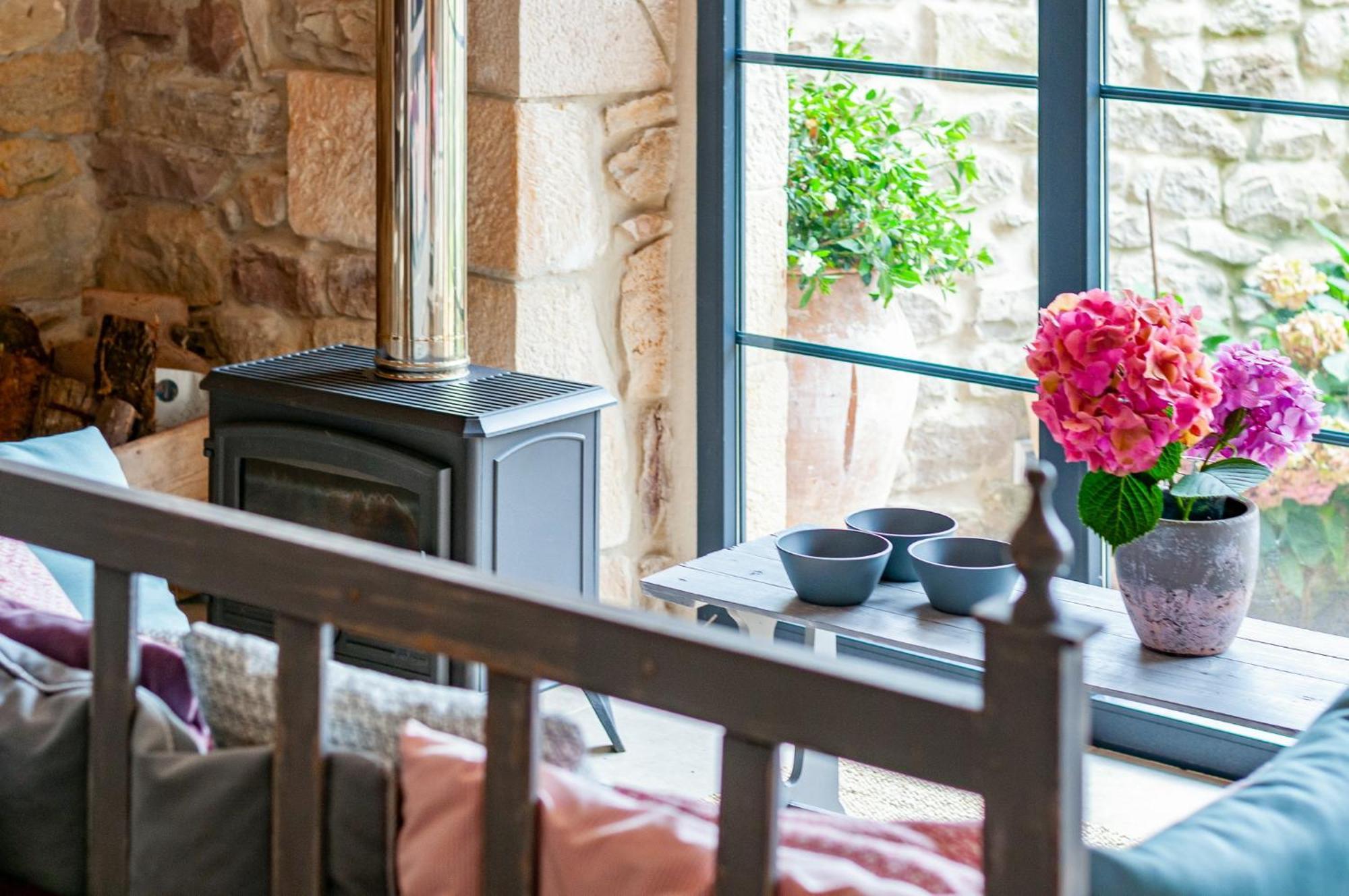 הוילה Herrera de Ibio La Casa De Piedra מראה חיצוני תמונה